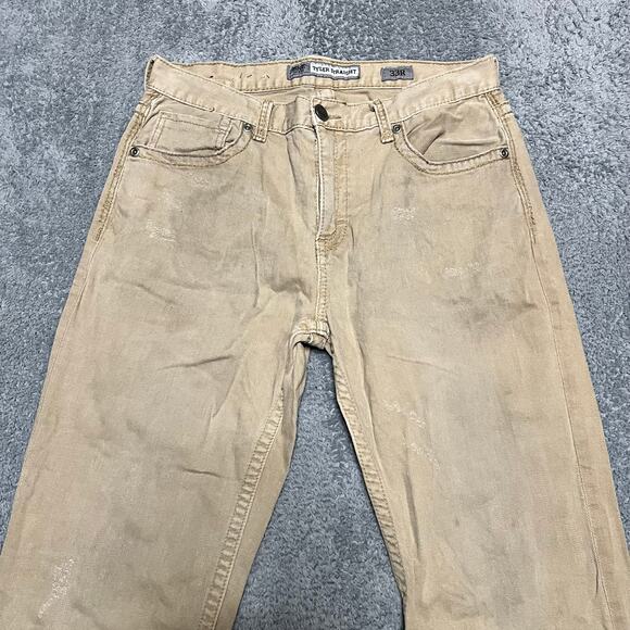 BKE Jeans Mens 33 (33x30) Khaki Tan Tyler Straight Buckle Chino Pants - Picture 2 of 10